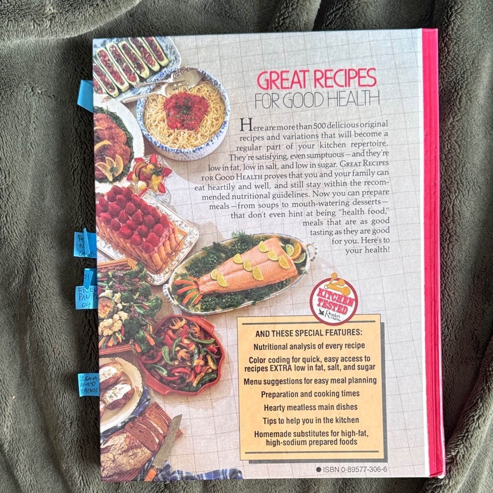 Reader's Digest Great Recipes for Good Health Cookbook - Red & Blue Cover - Picture 2 of 3